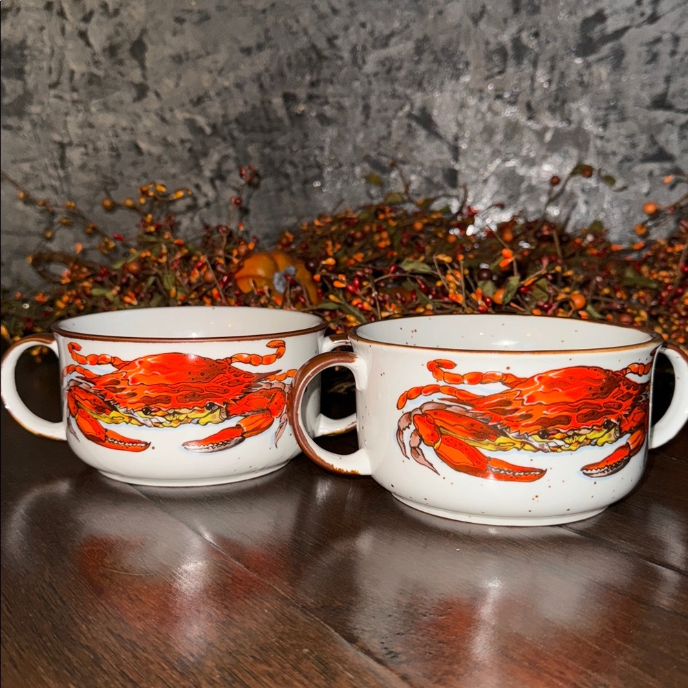 Vintage DH Holmes Gumbo Crab Bowl Set
